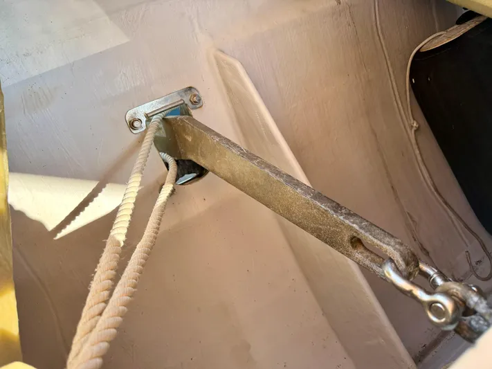 Confetti Yacht Photos Pics Close-up of a 2016 Fountaine Pajot SABA 50 boat's rigging and rope detail.