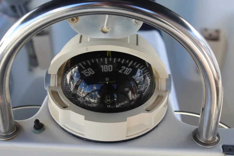 Coyote Yacht Photos Pics Compass on 2004 Beneteau Oceanis Clipper 423 yacht, close-up view.