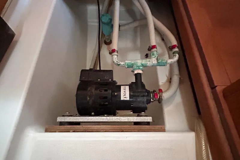Pau Hana Yacht Photos Pics Water pump system in a 2007 Beneteau Cyclades 50.3 yacht.