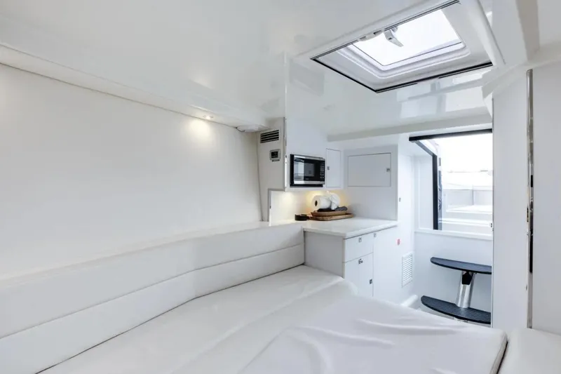 Svg II Yacht Photos Pics Luxurious interior of 2016 VanDutch CRUISER yacht with modern amenities and sleek design.