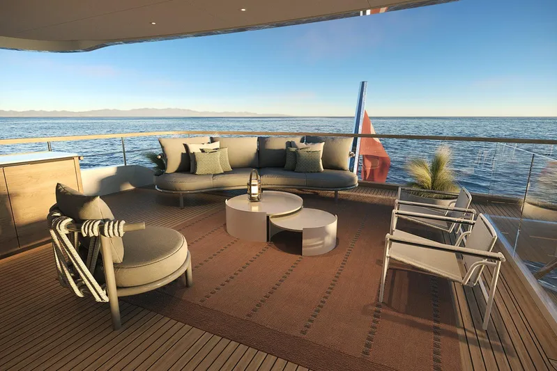 Sirena 42 Yacht Photos Pics Luxurious Sirena 42 yacht deck with elegant seating, ocean view, and modern decor, 2026 model.