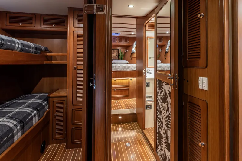Basecamp Yacht Photos Pics Lower accommodations with double-folding door