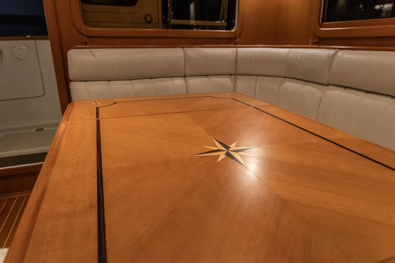 Basecamp Yacht Photos Pics Table inlay detail