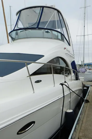  Yacht Photos Pics 2007 Sea Ray 36 Sedan Bridge yacht docked at marina.