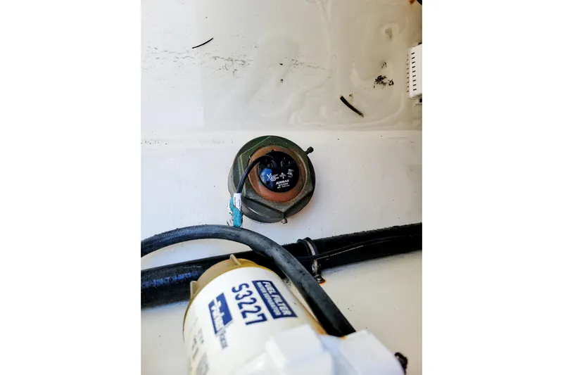  Yacht Photos Pics Boat engine compartment of 2021 Sea-Lion 27 CC with visible components and wiring.