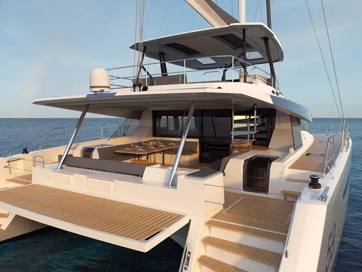 Samana 59 In St.thomas. Ex-factory Nov 2025 Yacht Photos Pics 2024 Fountaine Pajot Samana 59 luxury catamaran with spacious deck and modern design.