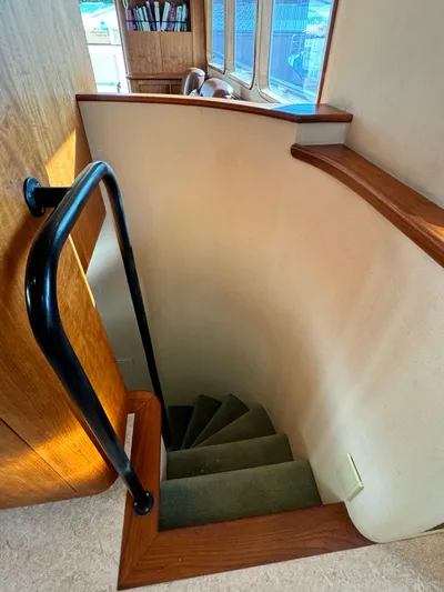 Spirit Of Zopilote Yacht Photos Pics Stairway to E/R and Guest Cabin