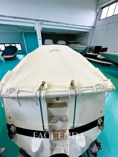  Yacht Photos Pics 1981 Riva Saint Tropez boat covered in storage, indoor facility, Faccenda Nautica.