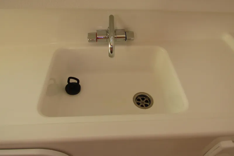  Yacht Photos Pics White sink with chrome faucet in 2025 Nimbus Tender 9 boat.