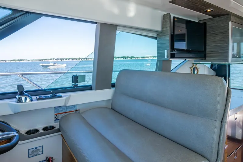  Yacht Photos Pics Interior of 2020 Tiara Yachts C44 Coupe with scenic water view.