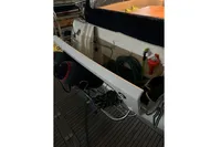2022 Nimbus 405 Coupé deck with ropes and equipment storage.