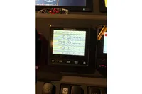 Control panel display on a 2022 Nimbus 405 Coupé boat dashboard.