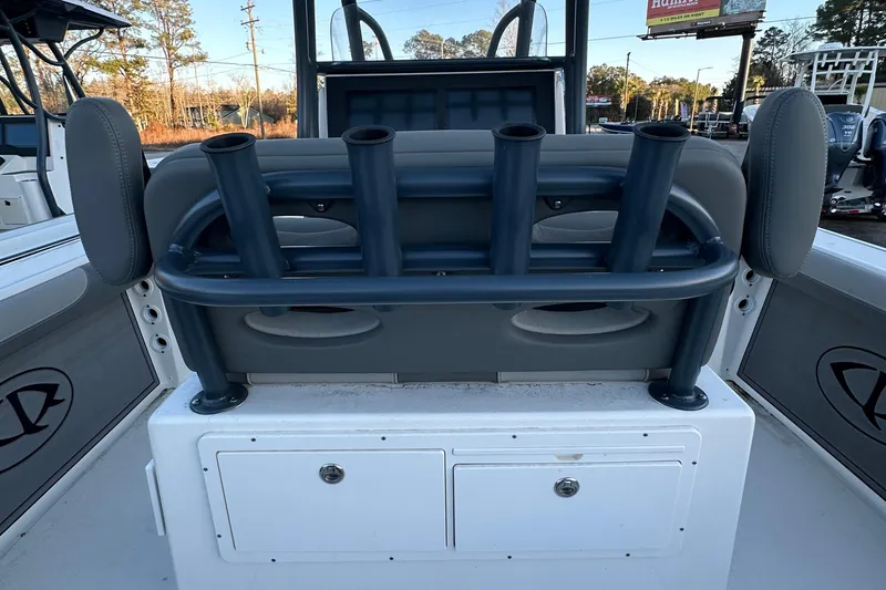  Yacht Photos Pics 2024 Sea Born LX 26 LE boat with rod holders and storage compartments.