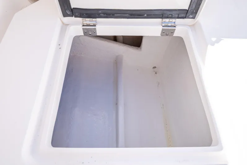  Yacht Photos Pics Open storage compartment on 2017 Intrepid 400 Center Console boat.
