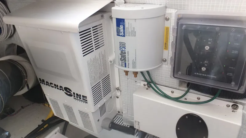 Someday Soon Yacht Photos Pics Back Cove 37 2015 boat electronics with MagneSine inverter.