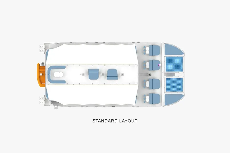  Yacht Photos Pics Top view of 2024 Custom PaxCat 80 standard layout design.