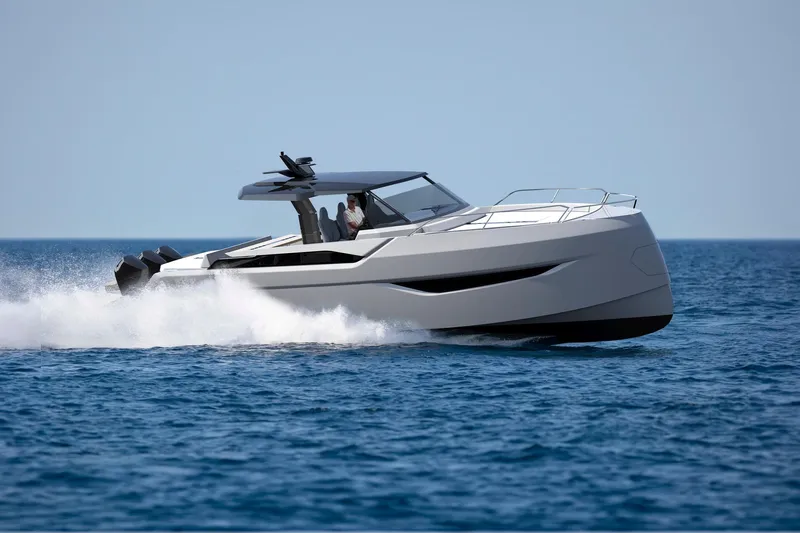 Nv47 Yacht Photos Pics Sleek Navise NV47 yacht cruising on open water, 2026 model.