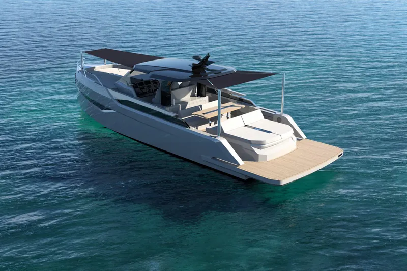 Nv47 Yacht Photos Pics Luxury Navise NV47 yacht on serene ocean waters, 2026 model.