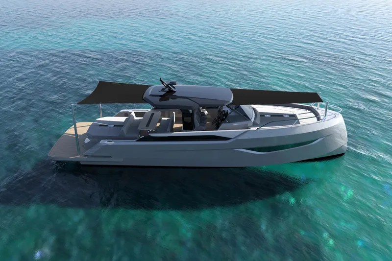 Nv47 Yacht Photos Pics Luxurious Navise NV47 yacht, 2026 model, cruising on clear turquoise waters.