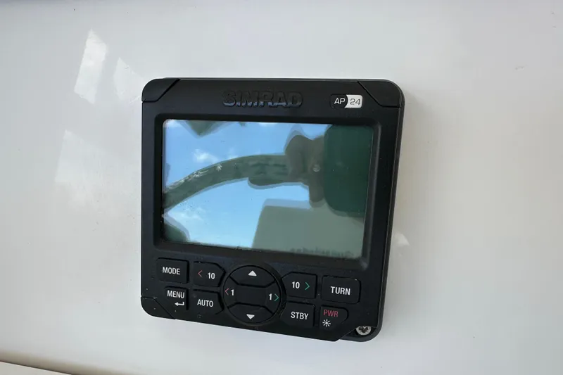  Yacht Photos Pics Simrad AP24 autopilot control on 2015 Everglades 295 Center Console boat.