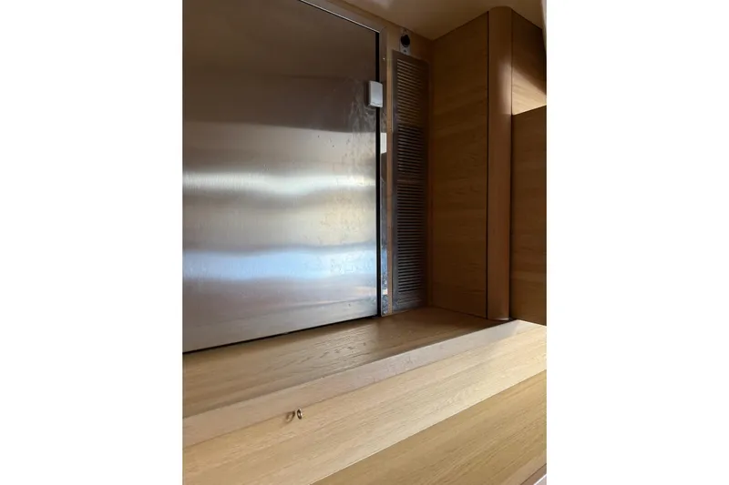 Manila Spirit Yacht Photos Pics Stainless steel and wood interior of a 2012 Dean 5000 model.