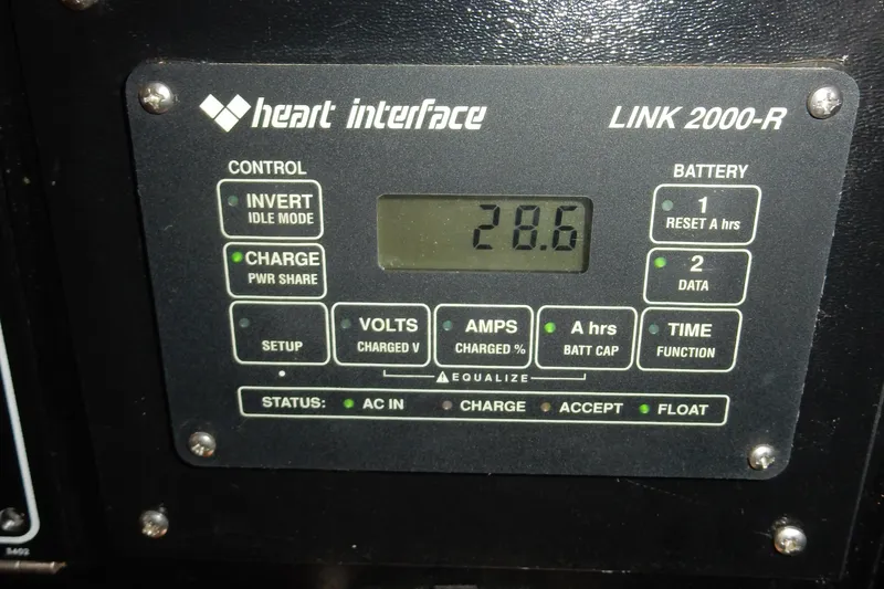 Tilikum III Yacht Photos Pics Heart Interface Link 2000-R control panel on 1997 Island Packet 40 sailboat.