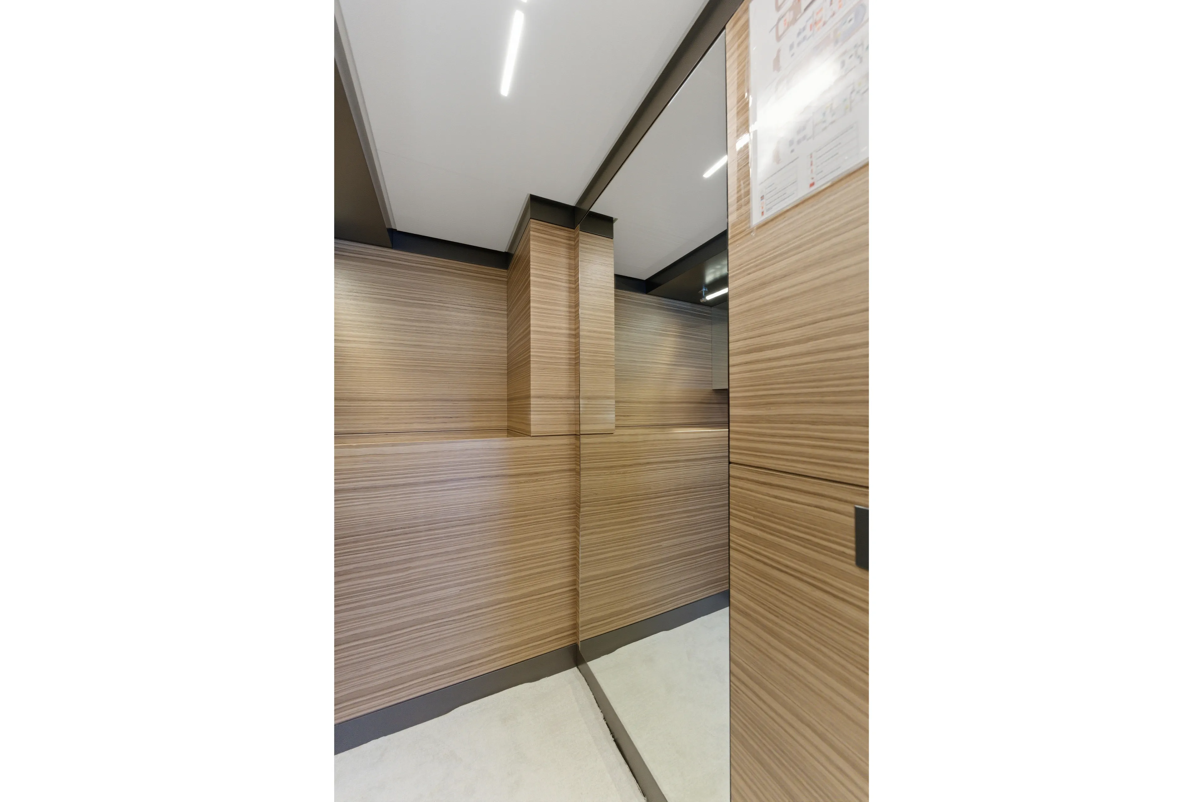 Date Night Yacht Photos Pics Interior of 2018 Ferretti Yachts 920 with sleek wood paneling and modern design.