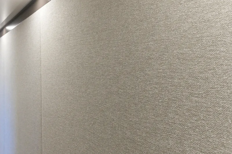 Date Night Yacht Photos Pics Textured wall paneling inside a 2018 Ferretti Yachts 920.