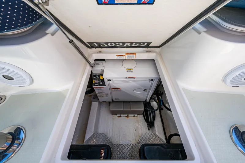  Yacht Photos Pics 2020 Back Cove 340 engine compartment with generator and wiring.