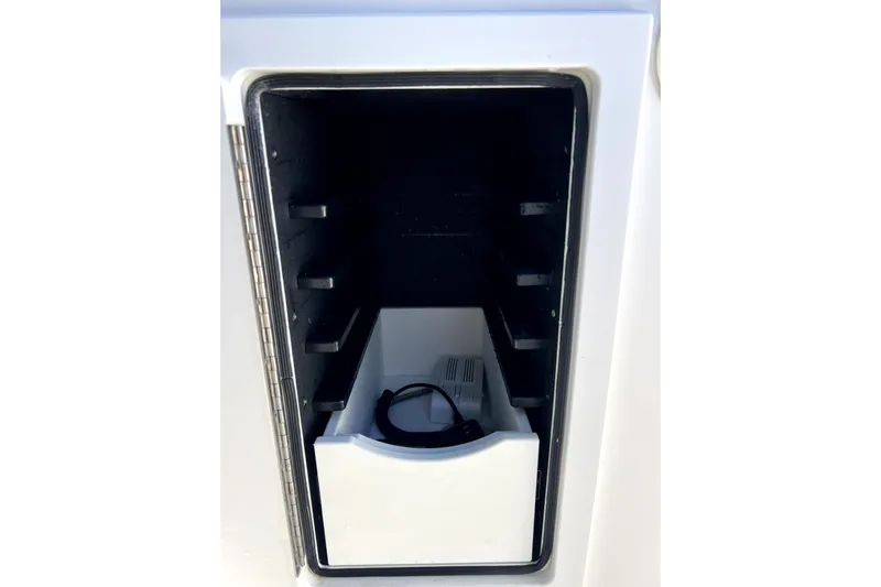  Yacht Photos Pics Storage compartment in a 2018 Regulator 34 Center Console boat.