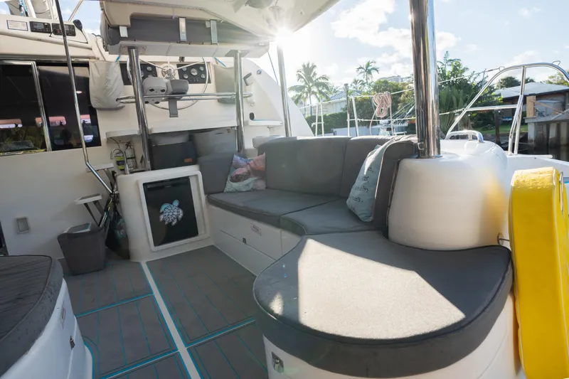 Yacht Photos Pics Luxurious 2011 Leopard 46 yacht interior with comfortable seating and modern amenities.