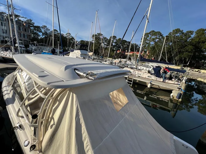  Yacht Photos Pics Sure Shade Retractable Awning (stowed)