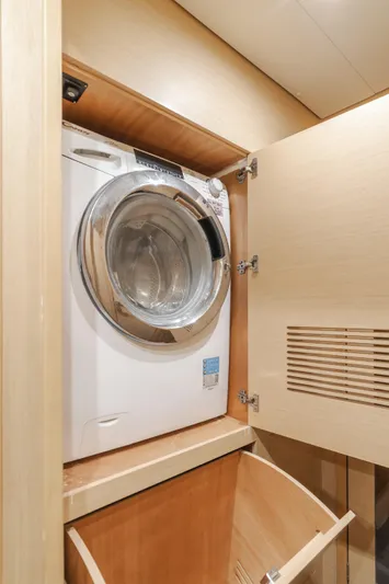 Limoncello Yacht Photos Pics Washing machine in 2016 Lagoon 450F yacht interior cabinet.