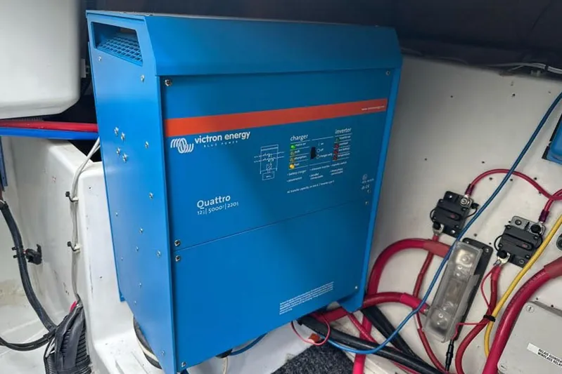 Waterlilly Yacht Photos Pics Victron Energy Quattro inverter in 2017 Fountaine Pajot Lucia 40 yacht.