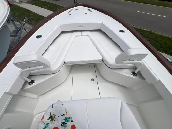  Yacht Photos Pics 2026 Pair Customs 27 Center Console boat with sleek white seating and modern design.