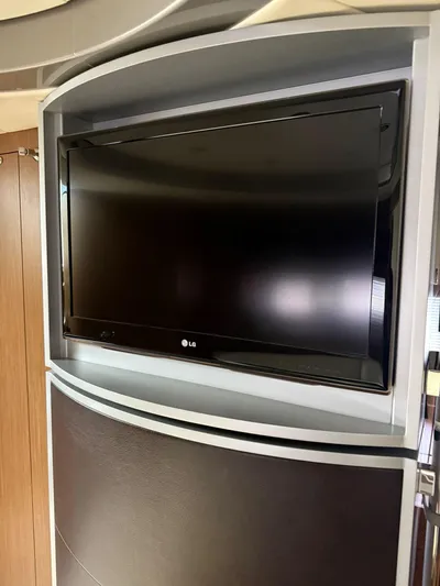  Yacht Photos Pics LG TV mounted in a 2012 Riva Rivale yacht interior.