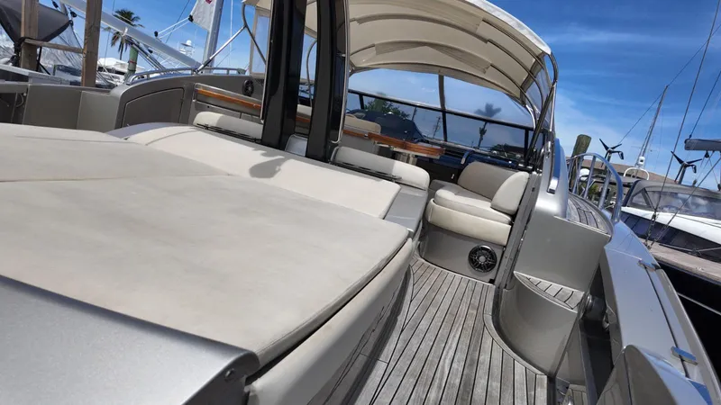  Yacht Photos Pics Luxurious 2012 Riva Rivale yacht interior with spacious seating and elegant design.