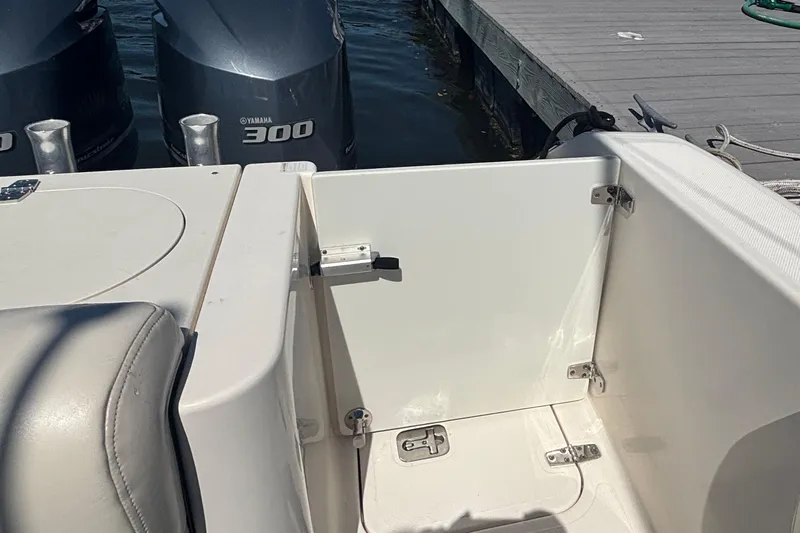  Yacht Photos Pics 2014 Pursuit C 310 Center Console boat with Yamaha 300 engines at dock.