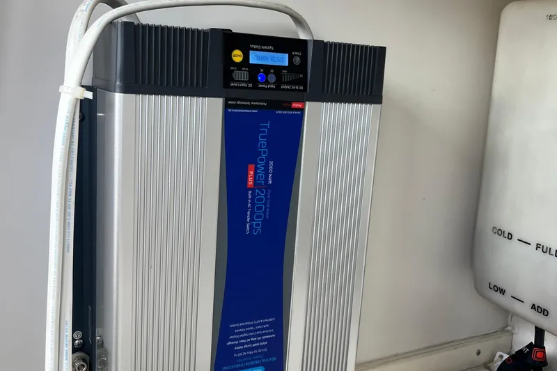 Summah Sled Yacht Photos Pics TruePower 2000PS inverter in a 1999 Tiara Yachts 4000 Express boat.