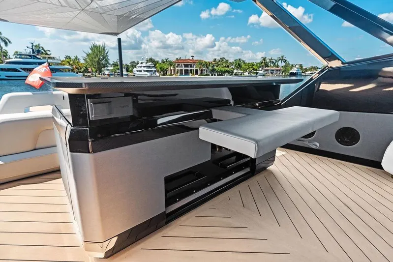 Fellowship II Yacht Photos Pics Luxury interior of 2023 Wajer 77 yacht with sleek design and modern amenities.