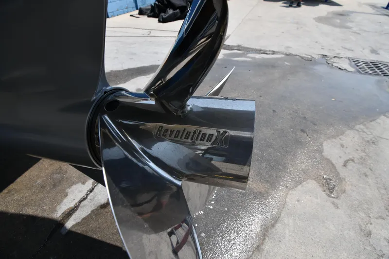  Yacht Photos Pics Propeller of 2024 Chris-Craft Catalina 30 boat, featuring Revolution X branding.