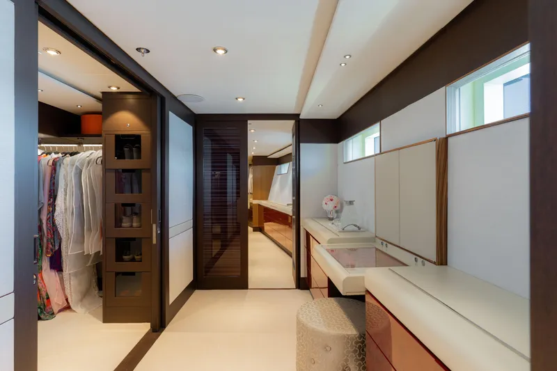 Renegade Yacht Photos Pics Master cabin wardrobe & make up desk