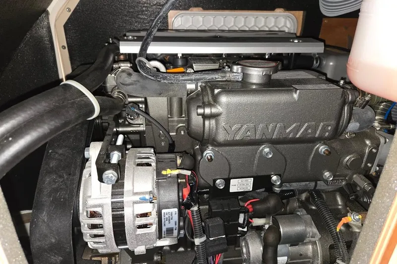 Bluebird Yacht Photos Pics Engine of 2023 Beneteau Oceanis 38.1 sailboat, featuring Yanmar components.