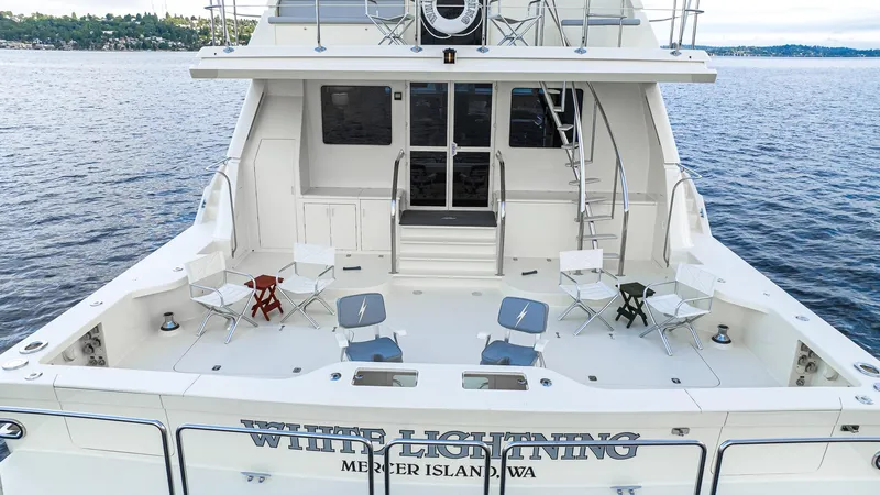 White Lightning Yacht Photos Pics Aft Deck