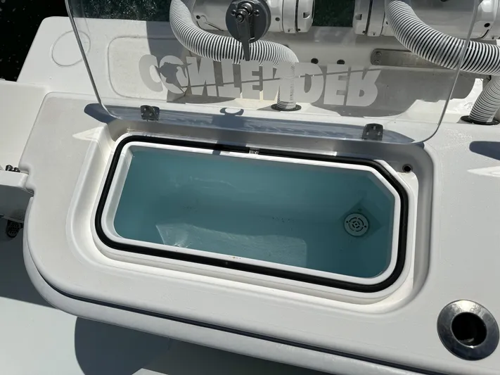  Yacht Photos Pics Livewell compartment on a 2022 Contender 39 ST boat.