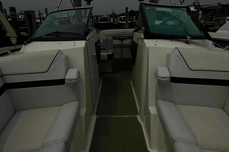  Yacht Photos Pics 2020 Formula 290 Bowrider interior with spacious seating and modern design.