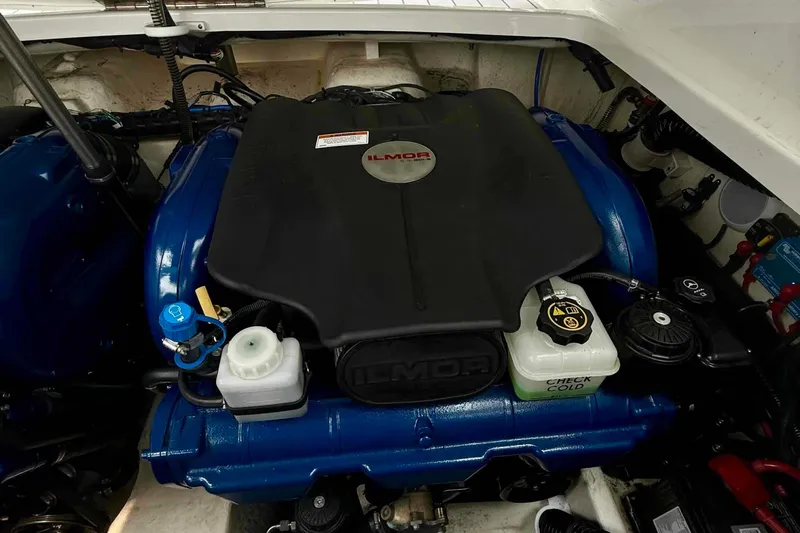  Yacht Photos Pics Engine compartment of a 2020 Formula 290 Bowrider with Ilmor engine components.