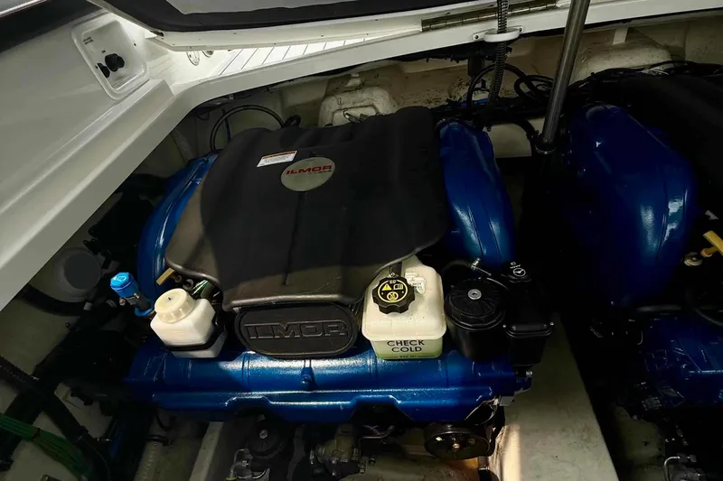  Yacht Photos Pics Engine compartment of a 2020 Formula 290 Bowrider with Ilmor engine components.