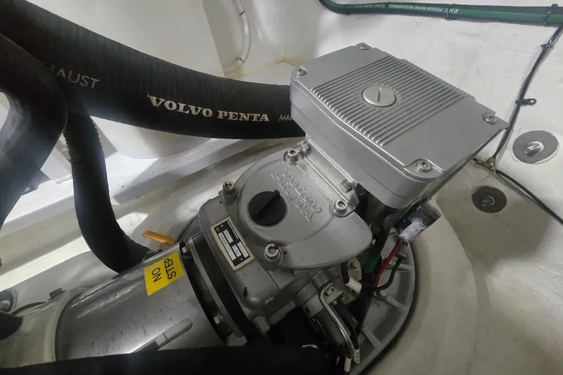  Yacht Photos Pics Engine compartment of 2018 Cruisers Yachts 50 Cantius with Volvo Penta components.