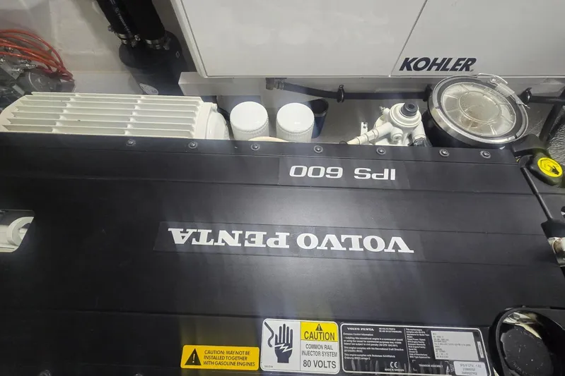  Yacht Photos Pics Volvo Penta IPS 600 engine in 2018 Cruisers Yachts 50 Cantius, with Kohler generator.